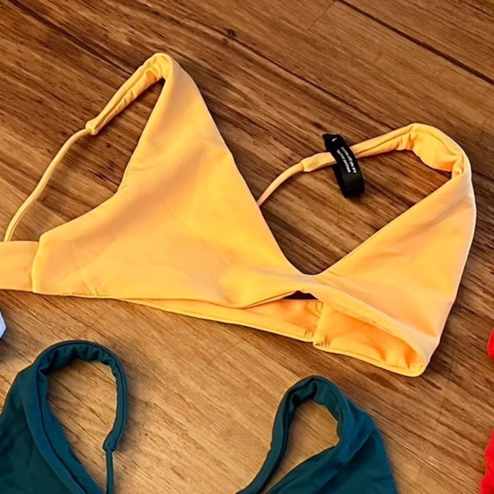 Ark Swimwear Scoop bikini tops in yellow